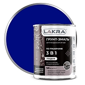 Грунт-эмаль Lakra 3в1 гладкий RAL5005 сигнальный синий 0,8 кг