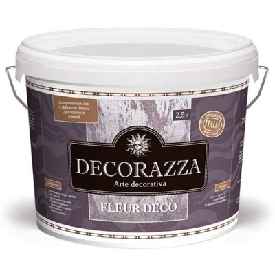 Лак-основа для добавления блесток DECORAZZA Fleur Deco База бесцветная 2,5 кг