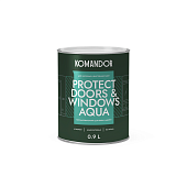 Эмаль универсальная Komandor Protect Doors&Windows Aqua полуматовый база A 0,9 л