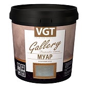 Декоративное покрытие VGT Gallery Муар лессирующий серебро 0,9 кг