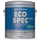 Краска интерьерная Benjamin Moore Eco Spec WB Silver Interior Latex Semi-Gloss Finish 476-2Х 3,8 л